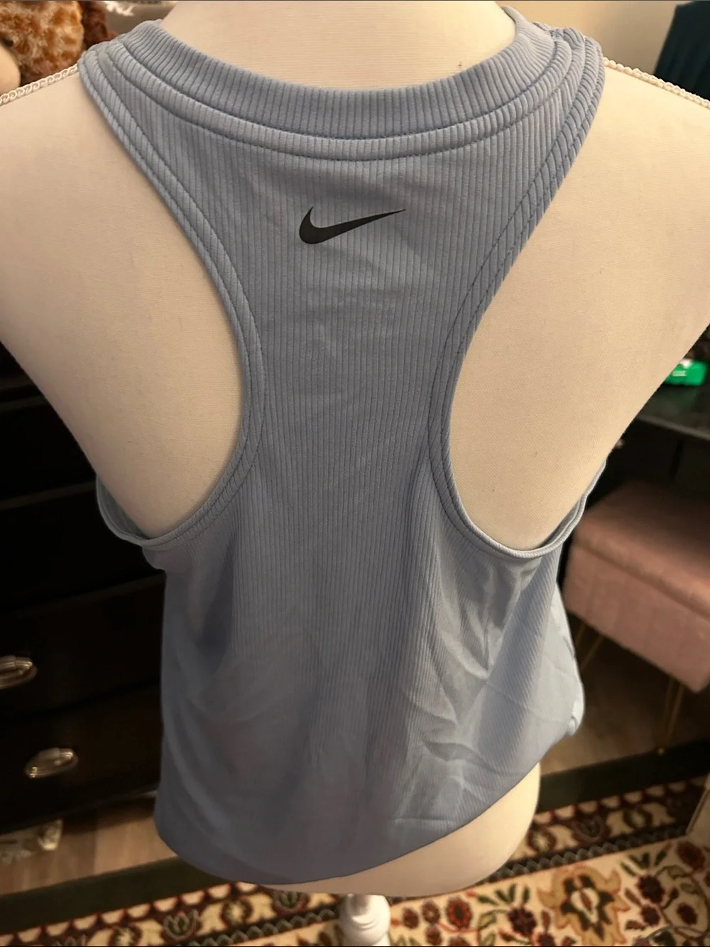 Nike Light Blue Ribbed Muscle Tank